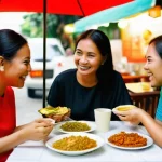 저탄수화물 다이어트에서의 사회적 압박 관리 - **Mamak Diplomacy: A Low-Carb Choice**
"A bustling, open-air Malaysian mamak stall in the early ...