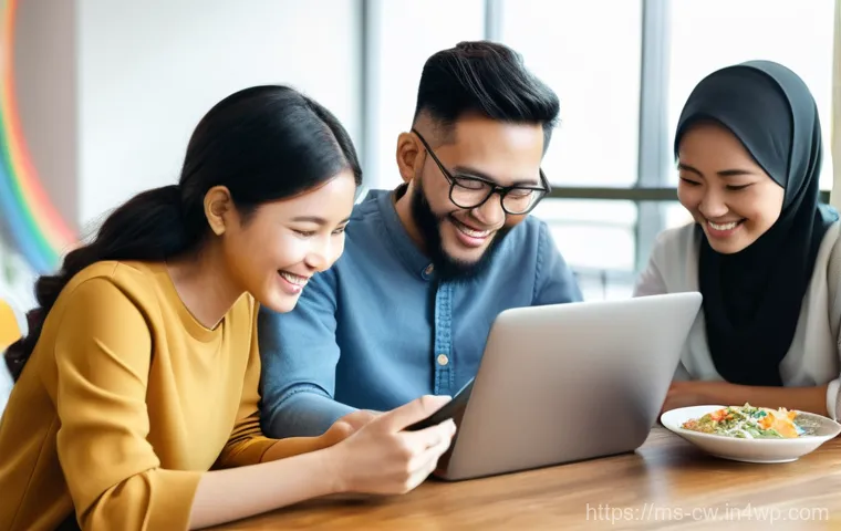 저탄수화물 다이어트를 위한 온라인 커뮤니티 활용법 - **Community Support and Connection**
"A vibrant scene featuring a diverse group of adult Malaysi...